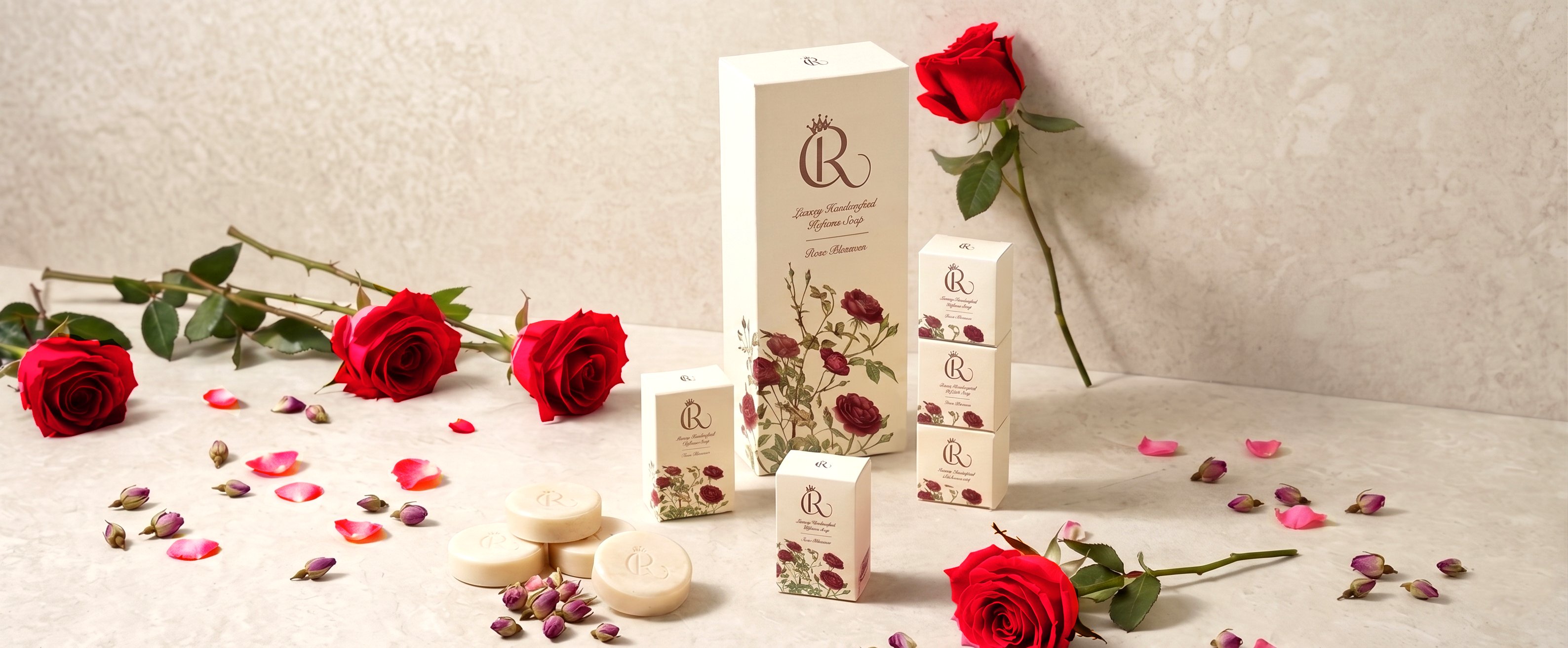 ROI 로즈 퍼퓸 비누 패키지